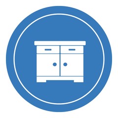 Commode dans un panneau