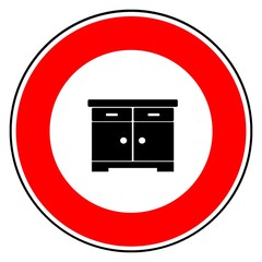 Commode dans un panneau