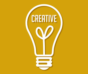 Creative in Light Bulb