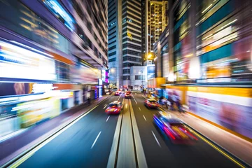 Schilderijen op glas Bewegingsonscherpte Hongkong © SeanPavonePhoto