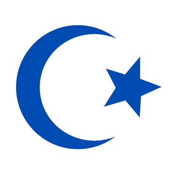 Croissant islamique bleu
