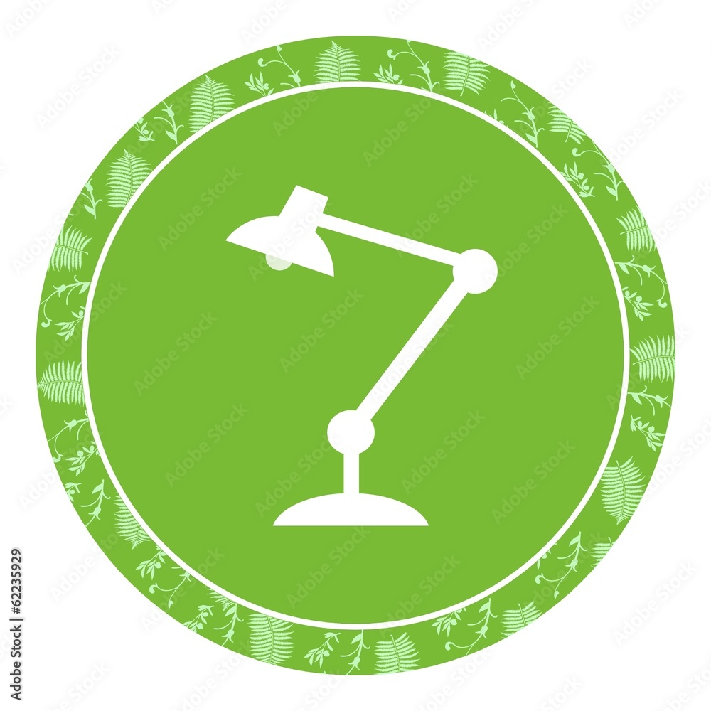 Sticker Lampe de bureau dans un panneau vert