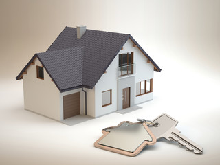 House and key illustration