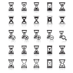 Sand glass Icons & Symbols.
