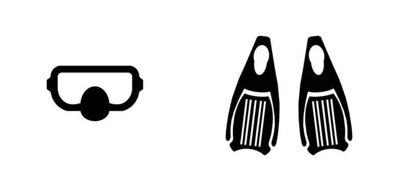 Palmes et masque de plong&eacute;e