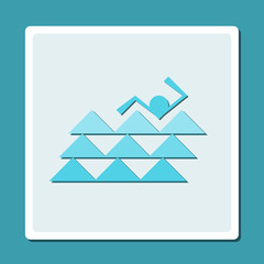 symbol of swimming pool for web and mobile application