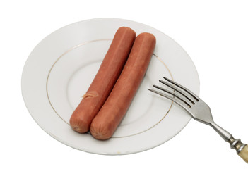 sausage on a white background