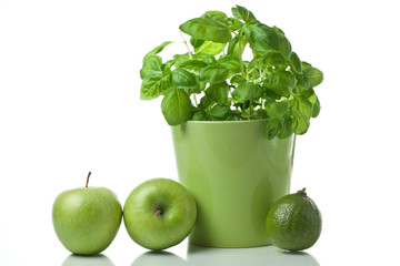 Äpfel liegen in reihe