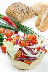 Salad with hot peppers