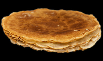 fried pancakes on a black background
