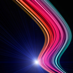 futuristic wave background design with lights