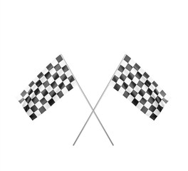 Two Checker Flags Crossed