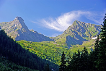 Obraz premium Beautiful morning in mountains