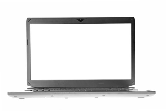 White laptop screen