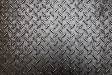 Keuken foto achterwand Metaal Aluminium donkere lijst met ruitvormen