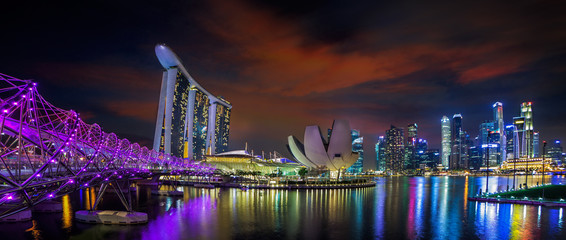 Landschap van de stad Singapore