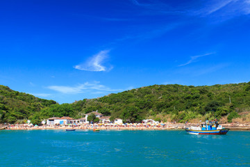 Fototapeta na wymiar Panoramic view of beach Azeda, Búzios, Brazil