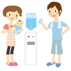 ウォーターサーバー 家族