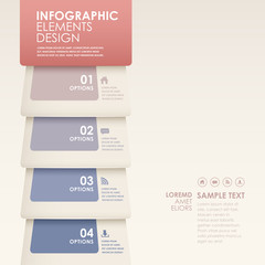 abstract 3d pages infographics