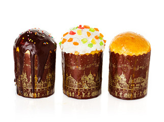 Easter cakes isolated