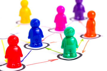 Obraz premium Networking, organizational groups or workgroups