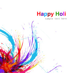 Beautiful Illustration of holi colorful grunge background vector