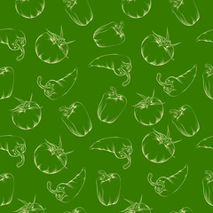 Vegetable pattern - green.