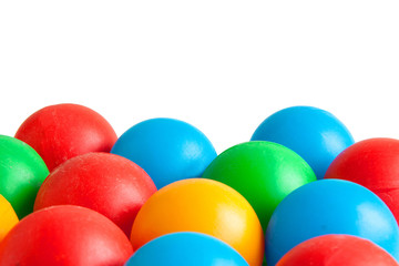 Toy balls isolated on white background