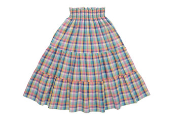 checkered flared skirt
