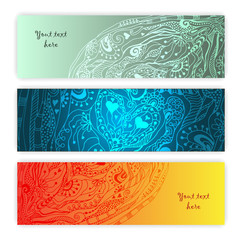 Unique Abstract Ethnic Pattern Card Set