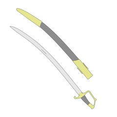 cartoon image of sword weapon - sabre