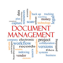 Document Management Word Cloud Concept