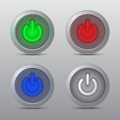 Colorful Power Button