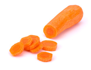 Carrot vegetable peeled isolated on white background cutout