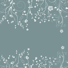 Invitation or wedding card with abstract floral background!