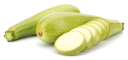 Fresh vegetable marrow isolated on white background