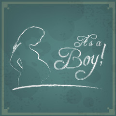 It's a Boy! Vintage background