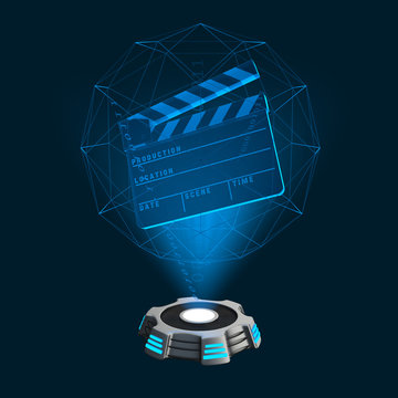 Hologramm Icon Filmklappe