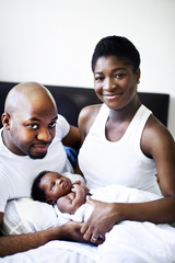 Young black nigerian family