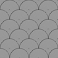 Design seamless monochrome twirl pattern. Monochrome geometric e