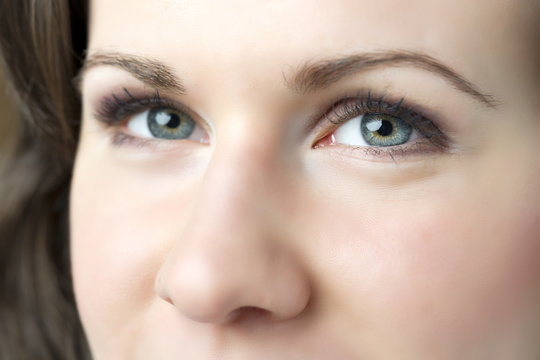 Closeup woman eyes