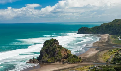Crédence de cuisine en verre imprimé Nouvelle-Zélande La plage de Piha
