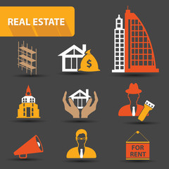 Real estate icons,vector