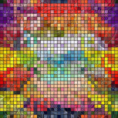 Fototapeta premium Seamless colorful mosaic pattern