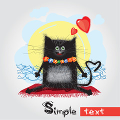 love card with cat