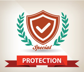 Protection badge,vector