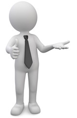 Männchen leere Handfläche