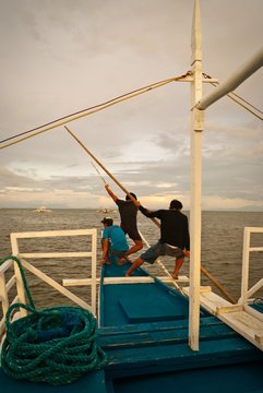 pushing the banka boat