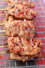 Bar-B-Q or BBQ grill of meat