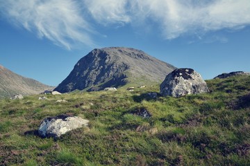 Fototapeta na wymiar Ben Nevis summit - the highest mountain in the United Kingdom